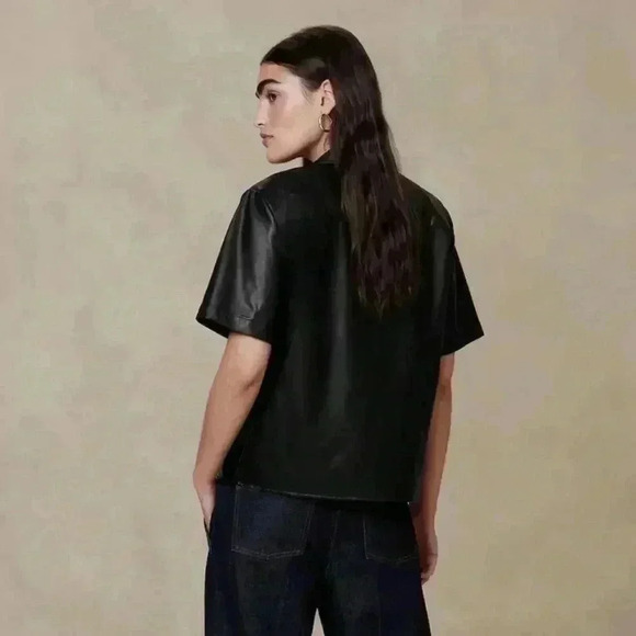 VEGAN LEATHER SHIRT - Picture 2 of 4